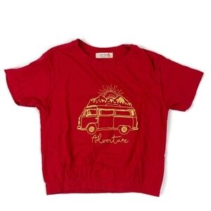 Circle X Girls Tshirt Red Elastic XS